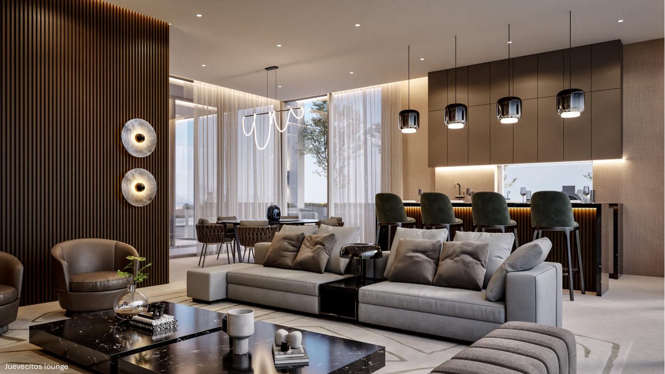 Sala de residentes con doble altura